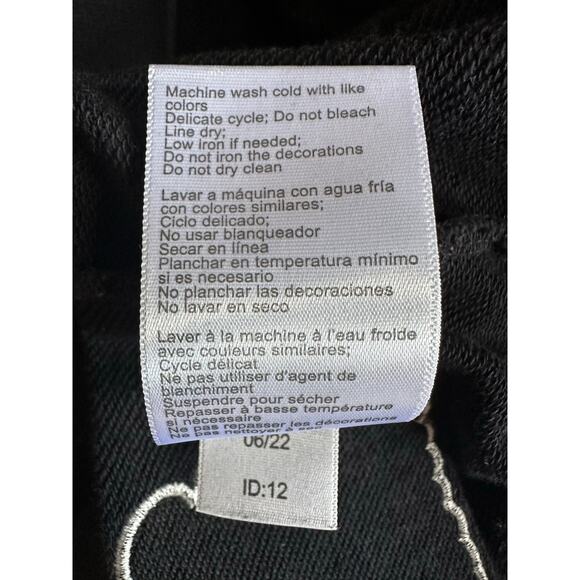 Psycho Bunny X Daddy Yankee Rare Collab Black Patchwork Sweatshirt Size XXS - Picture 10 of 12